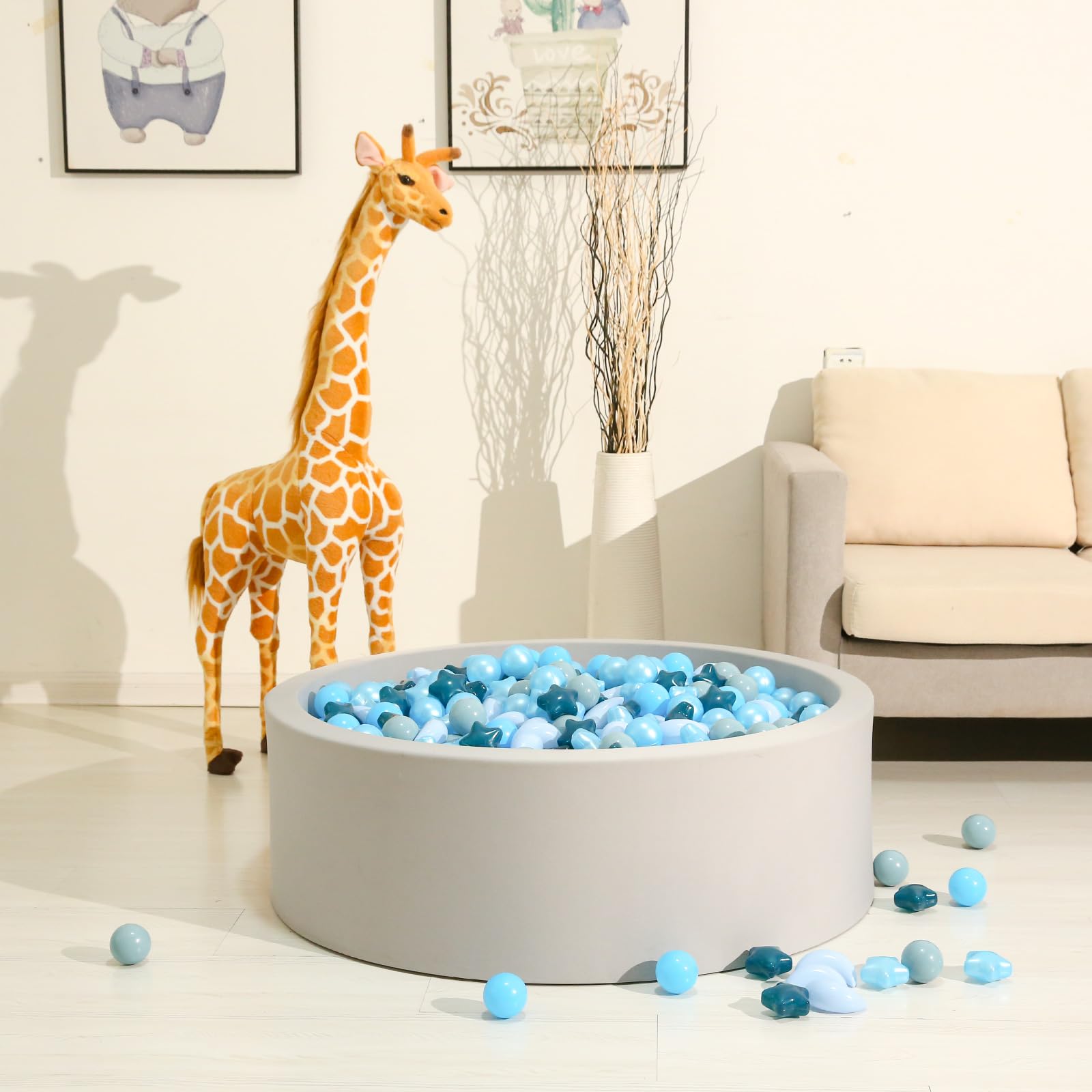 GOGOSO Ball Pit Balls outdoor play — high-visibility shapes for backyard fun