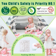 GOGOSO 100-piece ball pack ideal for filling play tents or pools