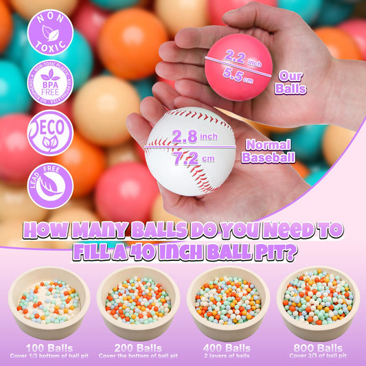 GOGOSO pastel ball pit balls color assortment for sensory play.