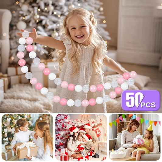 GOGOSO pastel white ball pit balls for babies and color recognition.