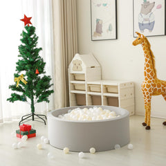 GOGOSO ball pit balls double as pet photo prop during playtime.