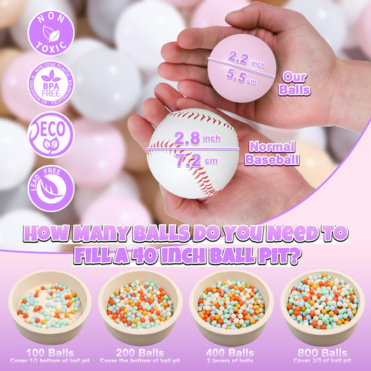 GOGOSO pink ball close-up showing soft, crush-proof safety for beginners