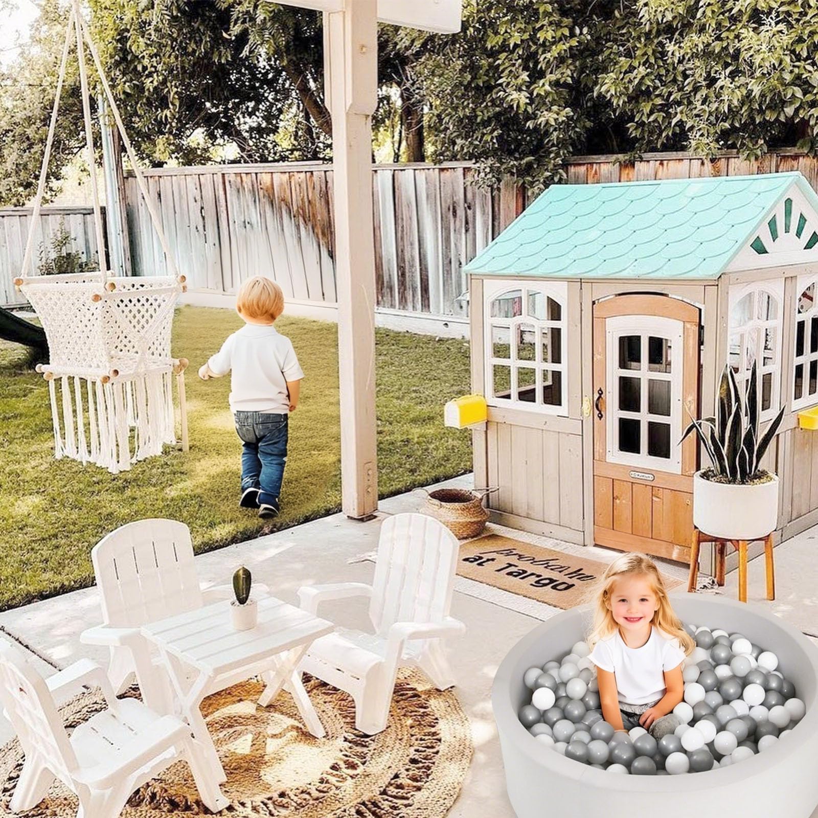GOGOSO playroom decor with colorful pastel balls