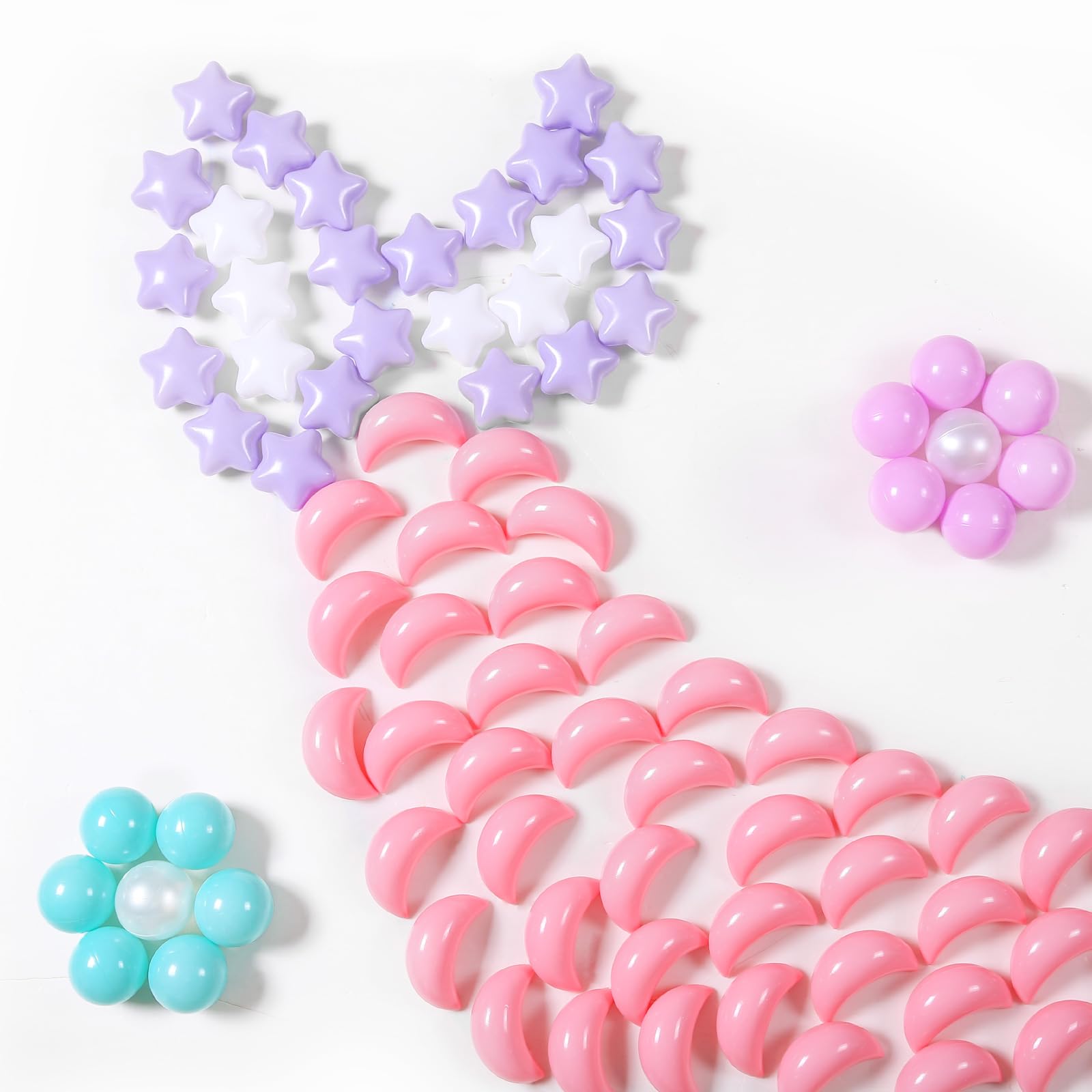 GOGOSO ball pit balls with green stars encourage active pool time.