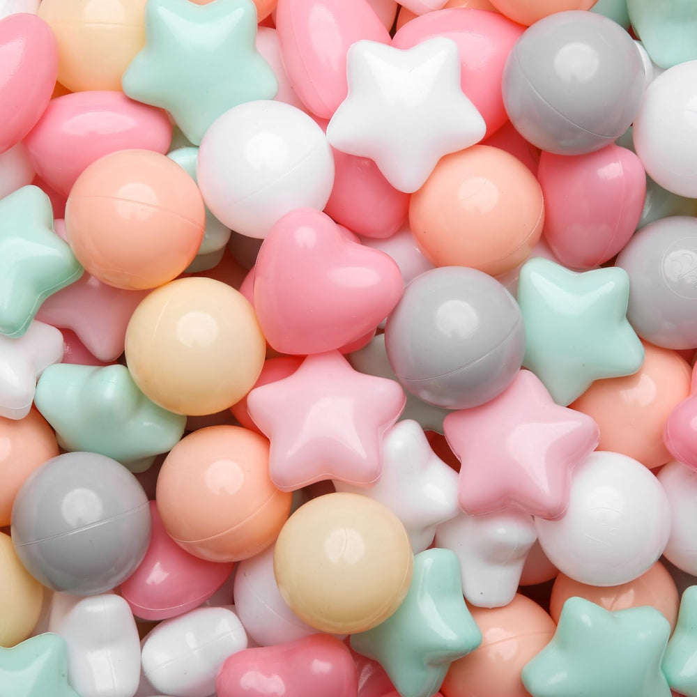 GOGOSO ball pit balls with stars and hearts for imaginative play