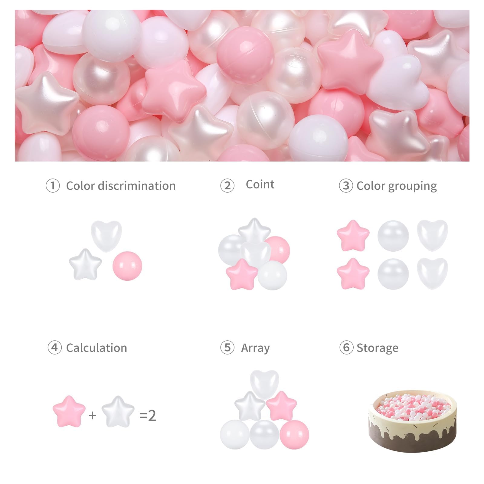 GOGOSO vibrant stars-hearts balls ready for on-the-go use