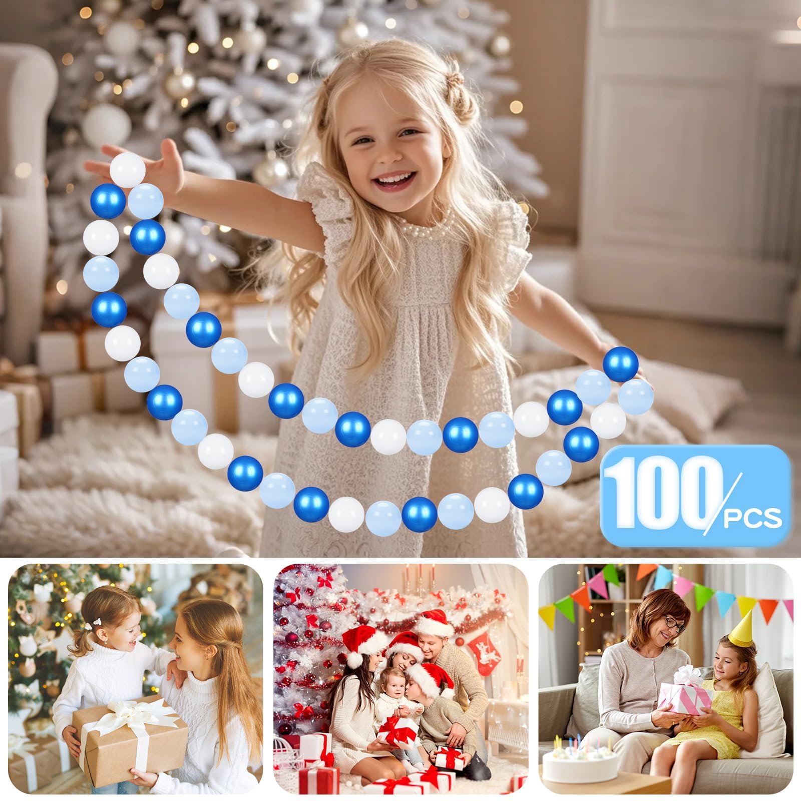 GOGOSO white pastel ball pack, brighten playroom decor