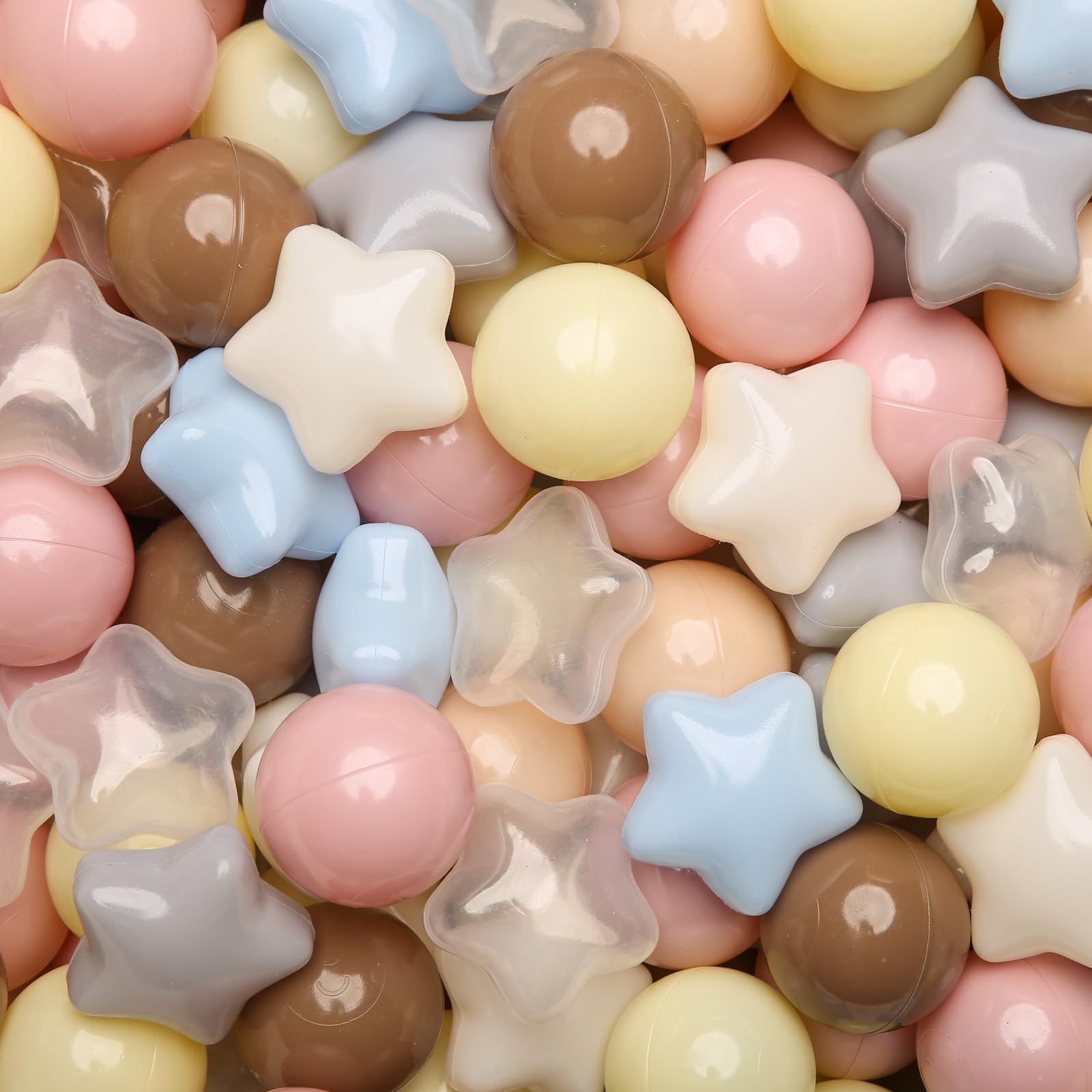 GOGOSO ball pits balls, 2.2-inch cream mix, safe for toddlers during playtime.