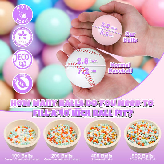GOGOSO 7-color mix balls, vibrant and crush-proof for durable play.