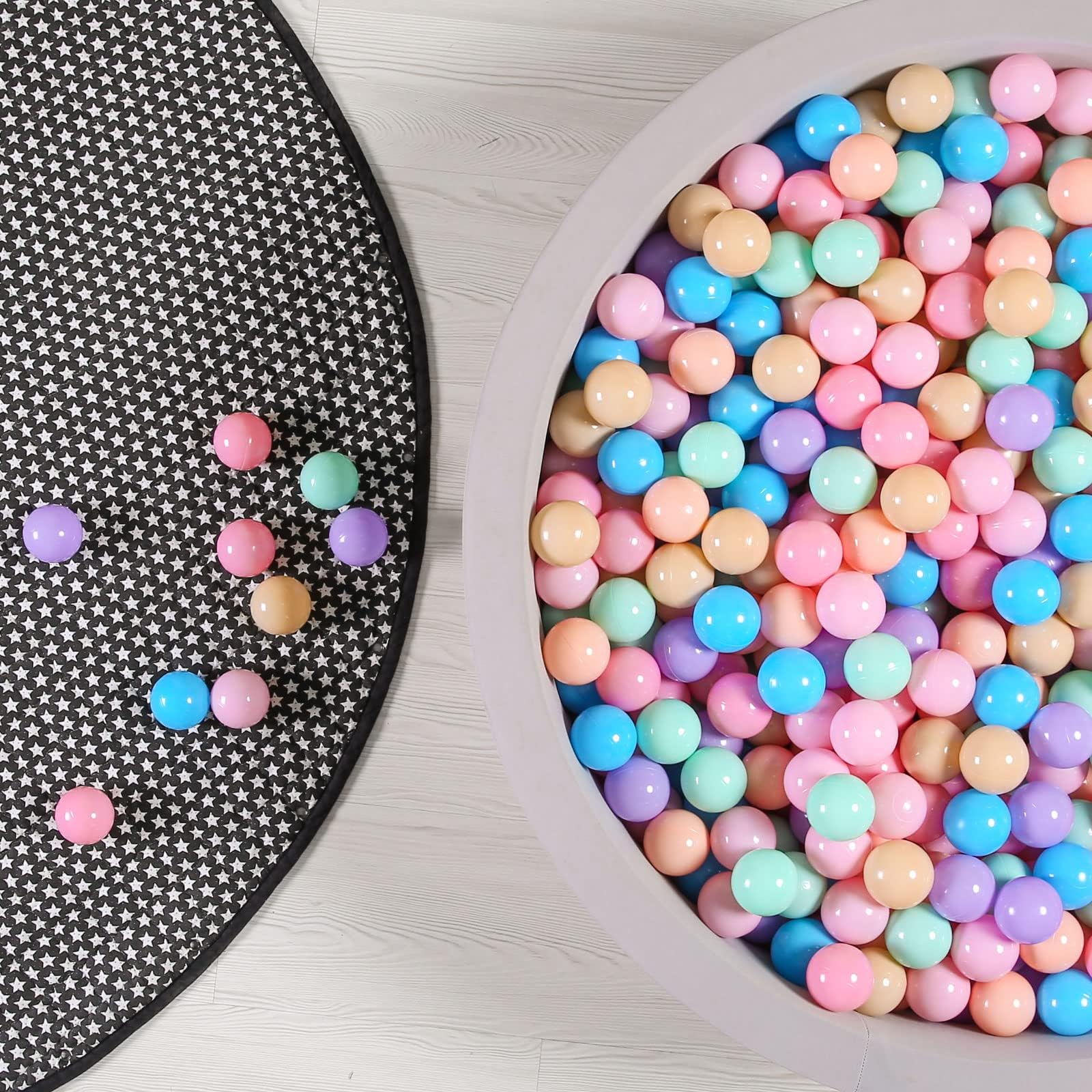 GOGOSO non-toxic plastic balls designed for safe play.
