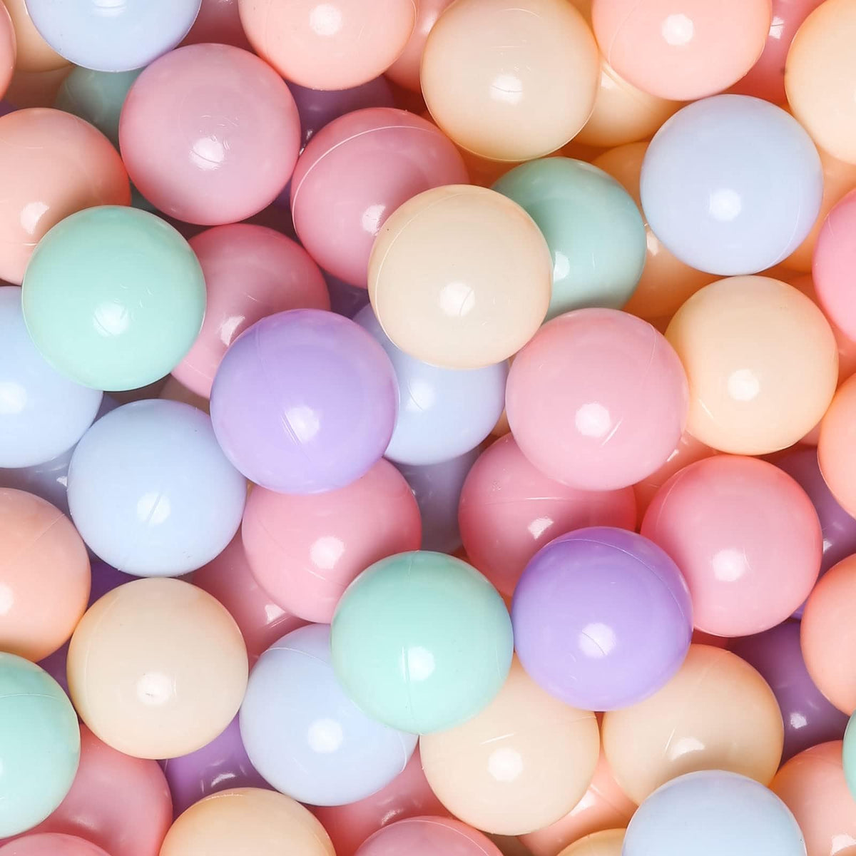 GOGOSO ball pits balls in front pack show easy setup and bright macaron colors.