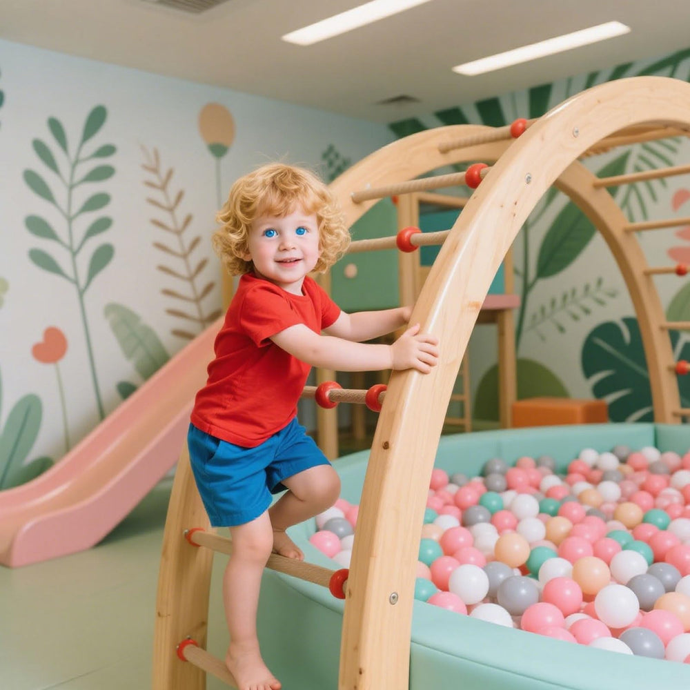 Bright colors of GOGOSO balls brighten play tents and rooms.
