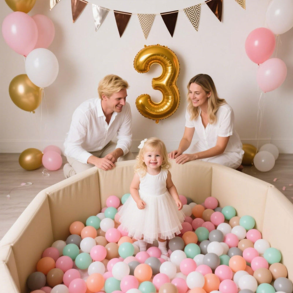 GOGOSO balls fill a kiddie pool for a playful space.