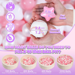 GOGOSO closeup pink ball pit heart design promotes imaginative play and tactile exploration.