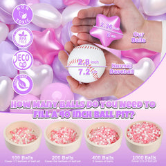 GOGOSO pastel pink, purple, and white balls support color recognition during play.