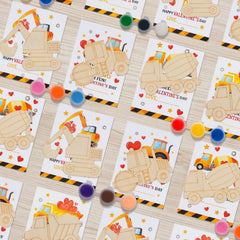 GOGREENWOVEN 24-pack valentines cards with wood signs for classroom exchanges.