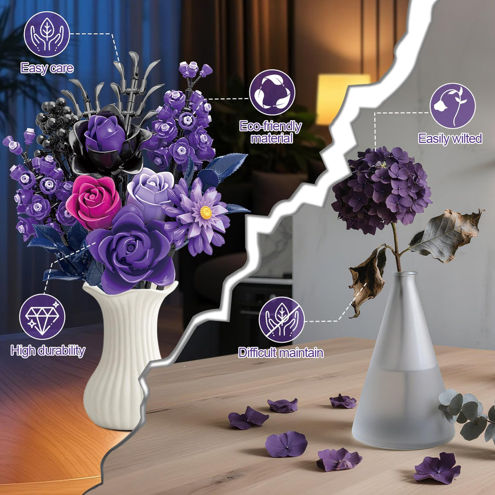 Gohero adjustable stems and removable petals enable custom bouquet length and shape.