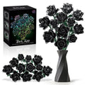 Gohero black roses building set full bouquet for dramatic gothic décor.