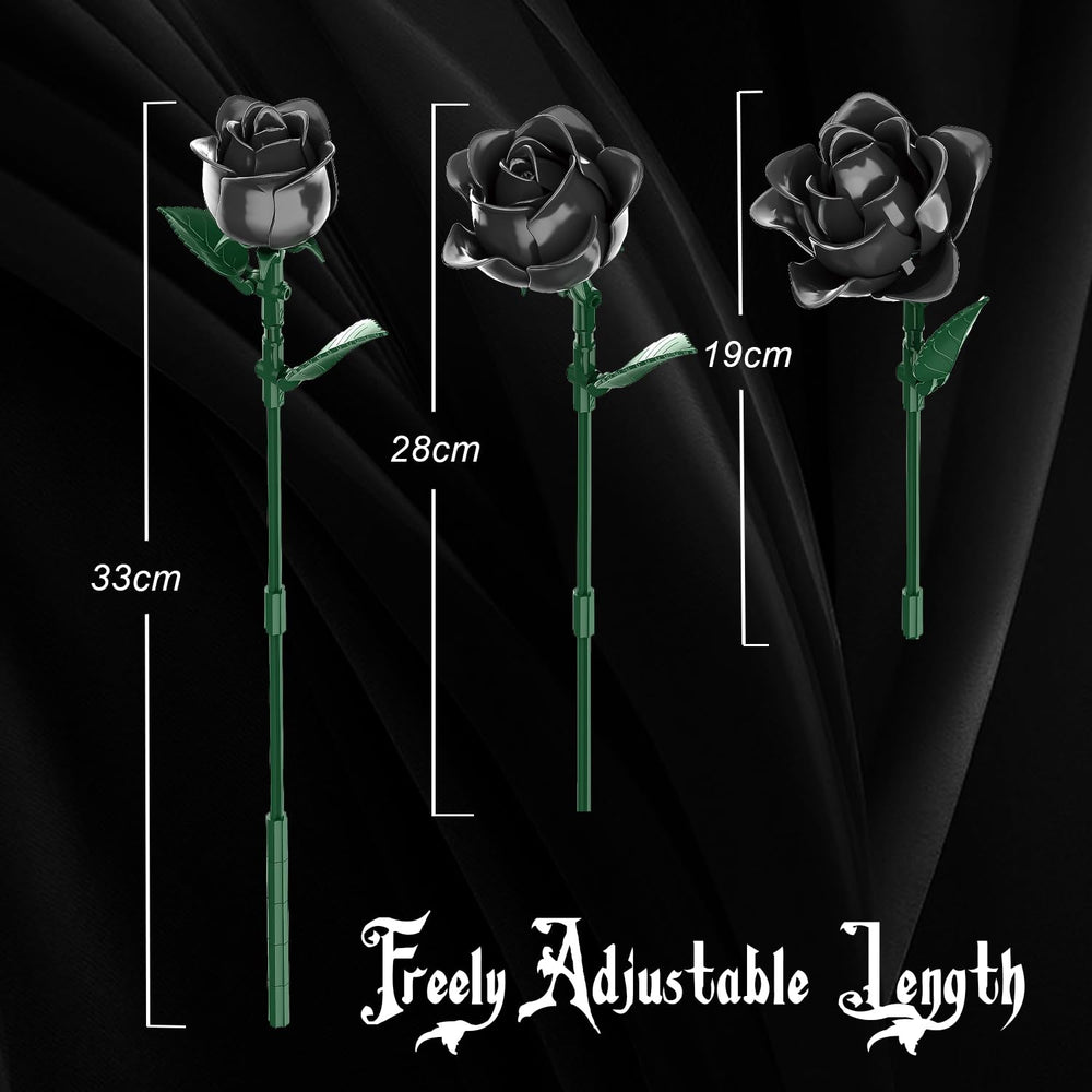 Gohero black roses in a gothic decor setting for Halloween.