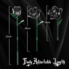 Gohero black roses in a gothic decor setting for Halloween.