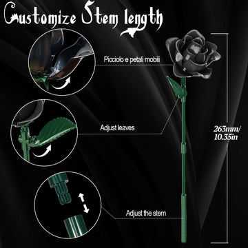 Gohero black roses arranged in a vase for home decor.