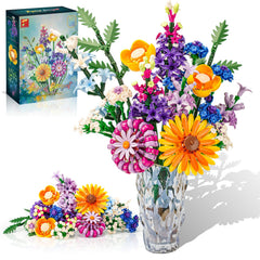 Gohero Sunflower Building Blocks Set 1183PCS—vibrant petals for lasting home decor.