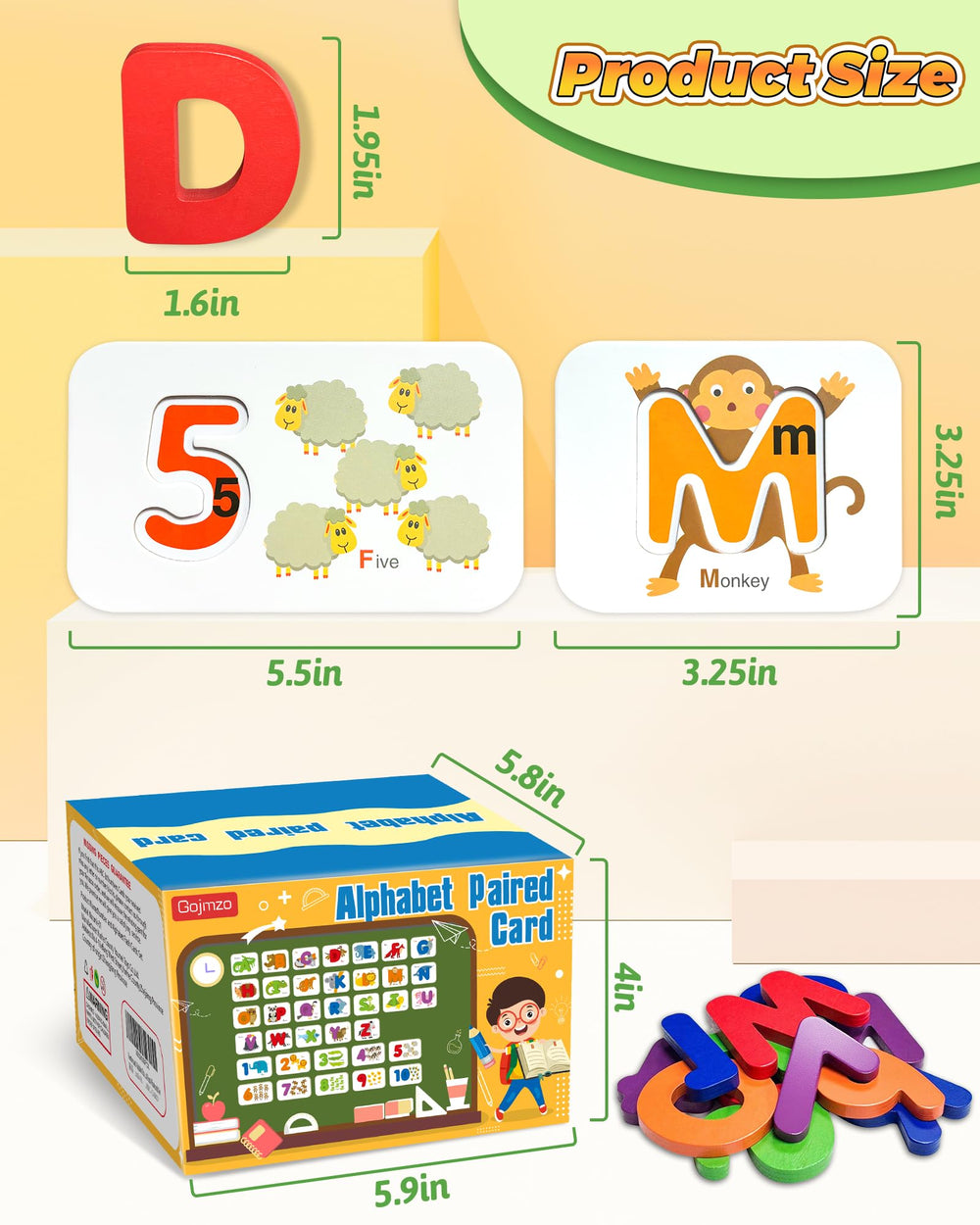 Gojmzo gift-ready abc learning toy suitable for learning milestones
