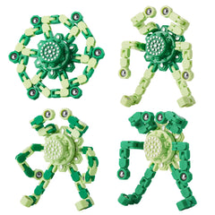 Gokeey St. Patrick's emerald green spinner with six deformable chains for focused play.