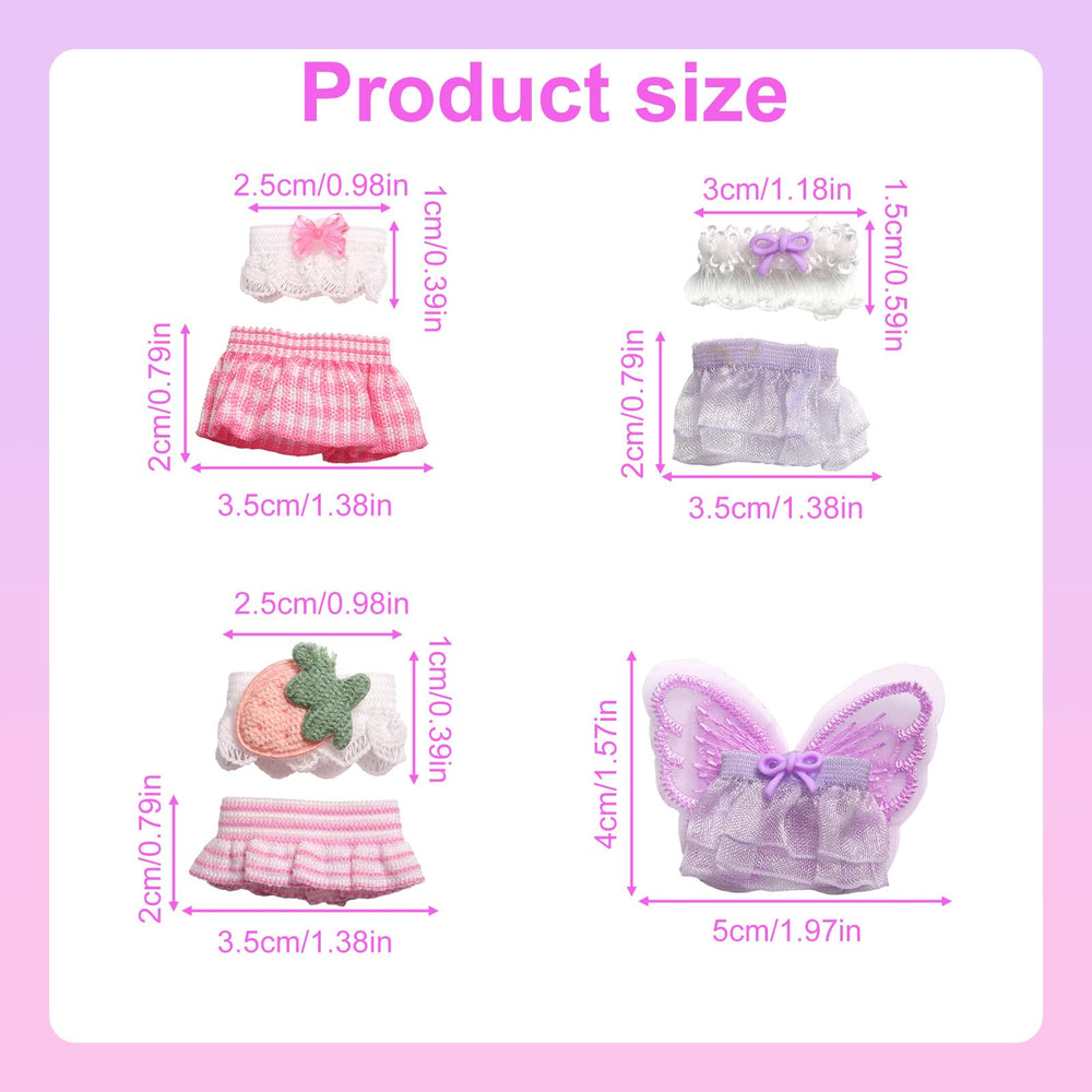 Goktvai pastel tops skirts ensemble: mix and match fashion options for doll photography