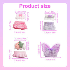 Goktvai pastel tops skirts ensemble: mix and match fashion options for doll photography