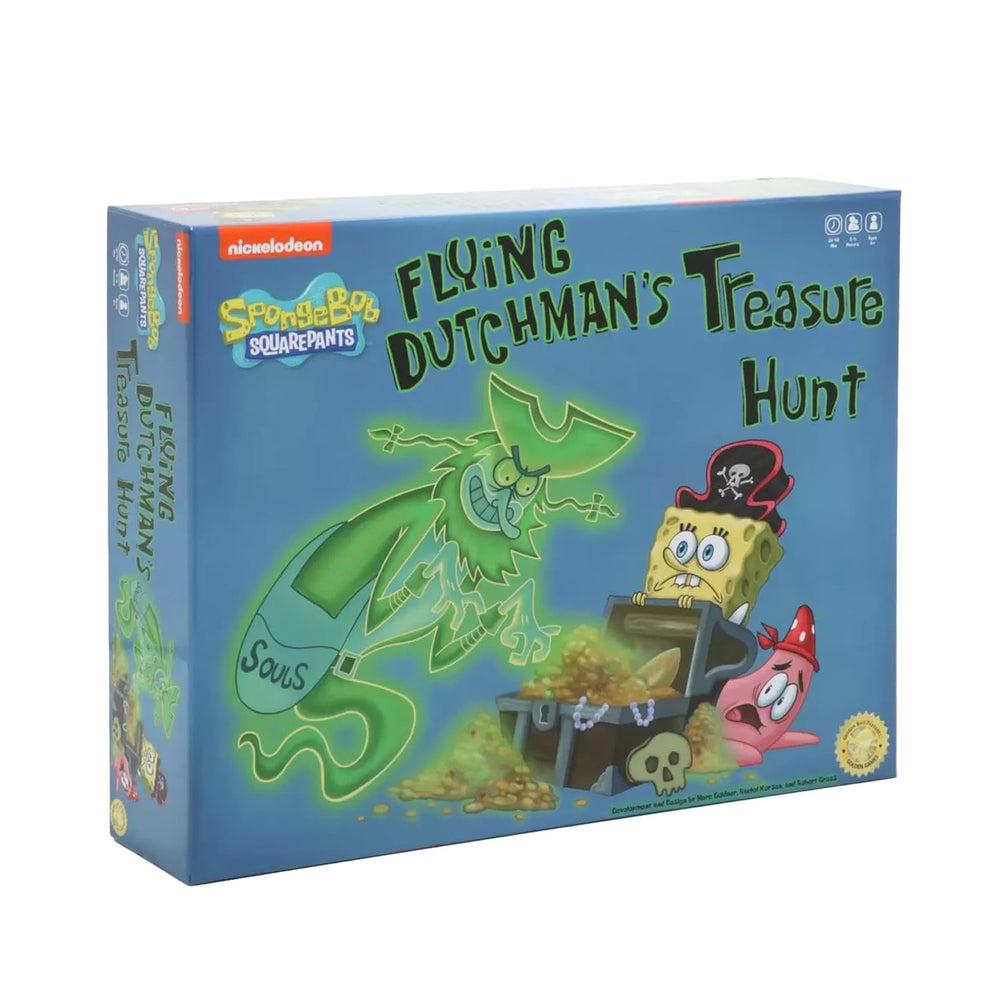 Golden Bell Studios SpongeBob treasure-hunt board game box for family night.