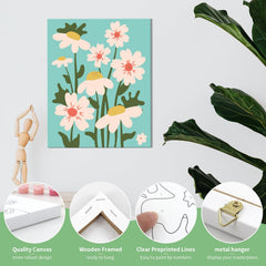 Goldentime paint by numbers kit palette and brushes, easy color guidance for beginners.