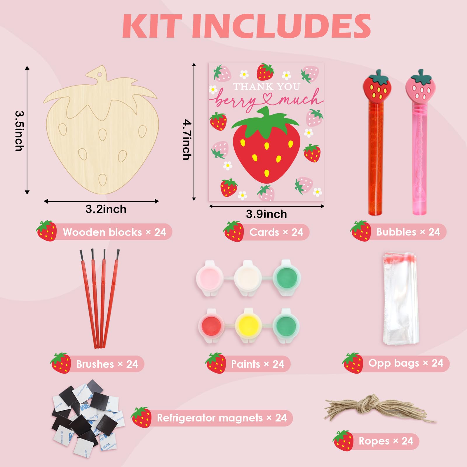 Goldentime strawberry bubble wand ready for playful party bubbles.