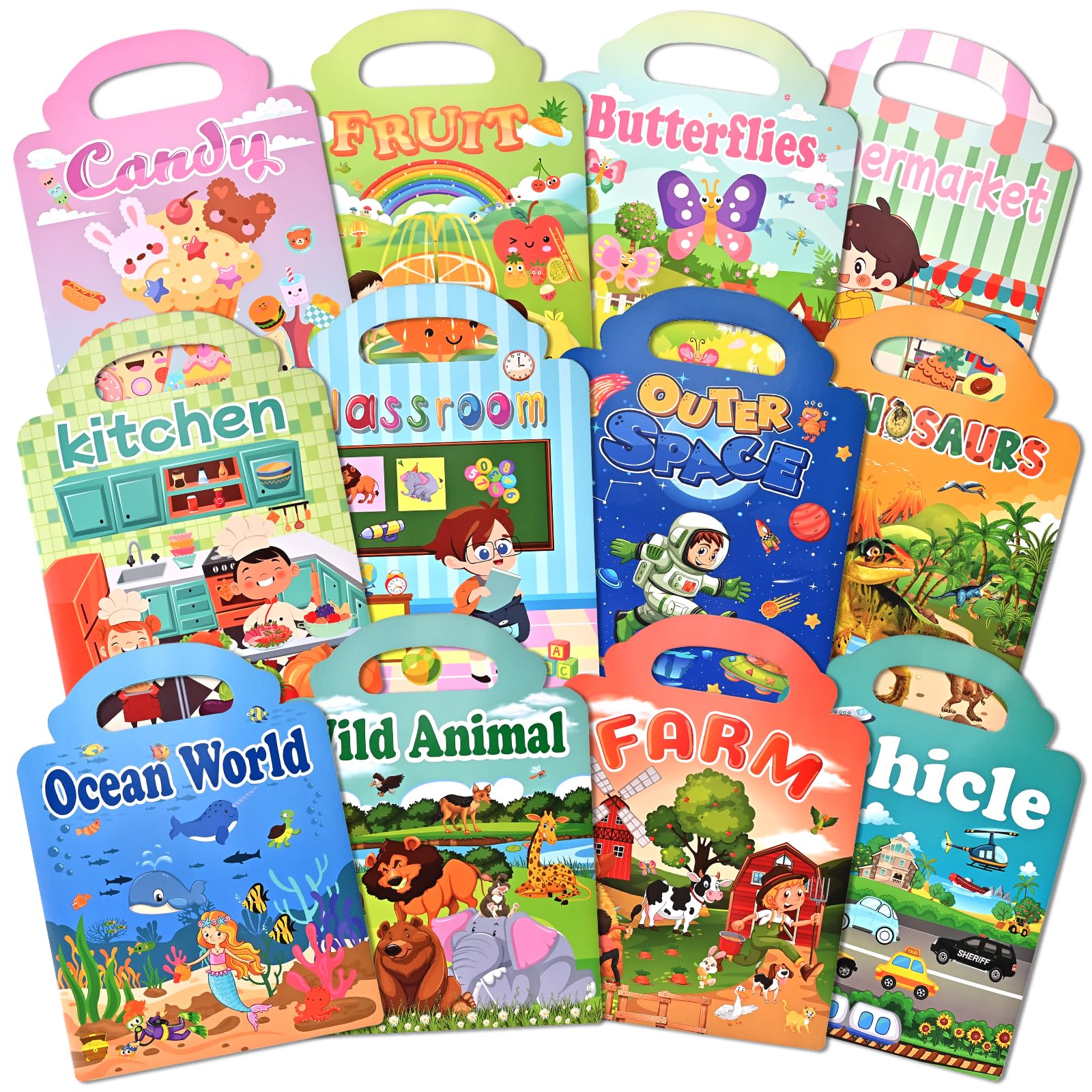 Goldge Puffy Sticker Book Animals for creative play on glass and whiteboards