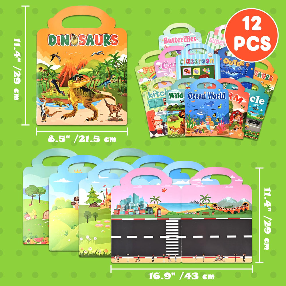 Goldge Puffy Sticker Book Dinosaurs for imaginative stories during quiet time