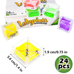 GOLDGE 24-pcs brain puzzle cubes close-up showing sturdy, smooth design