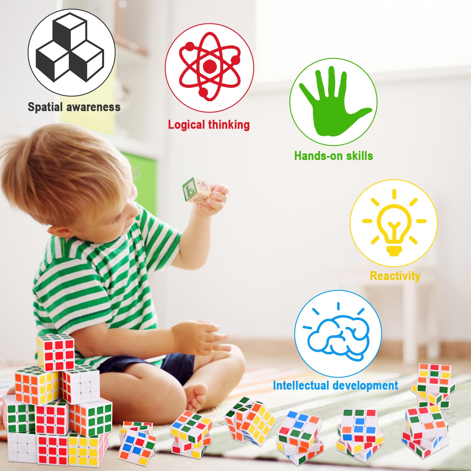 GOLDGE 40 Mini Cube Puzzles: compact packaging containing 40 pieces