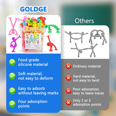 GoldGE four-suction design shown for versatile sticking on desks and mirrors.