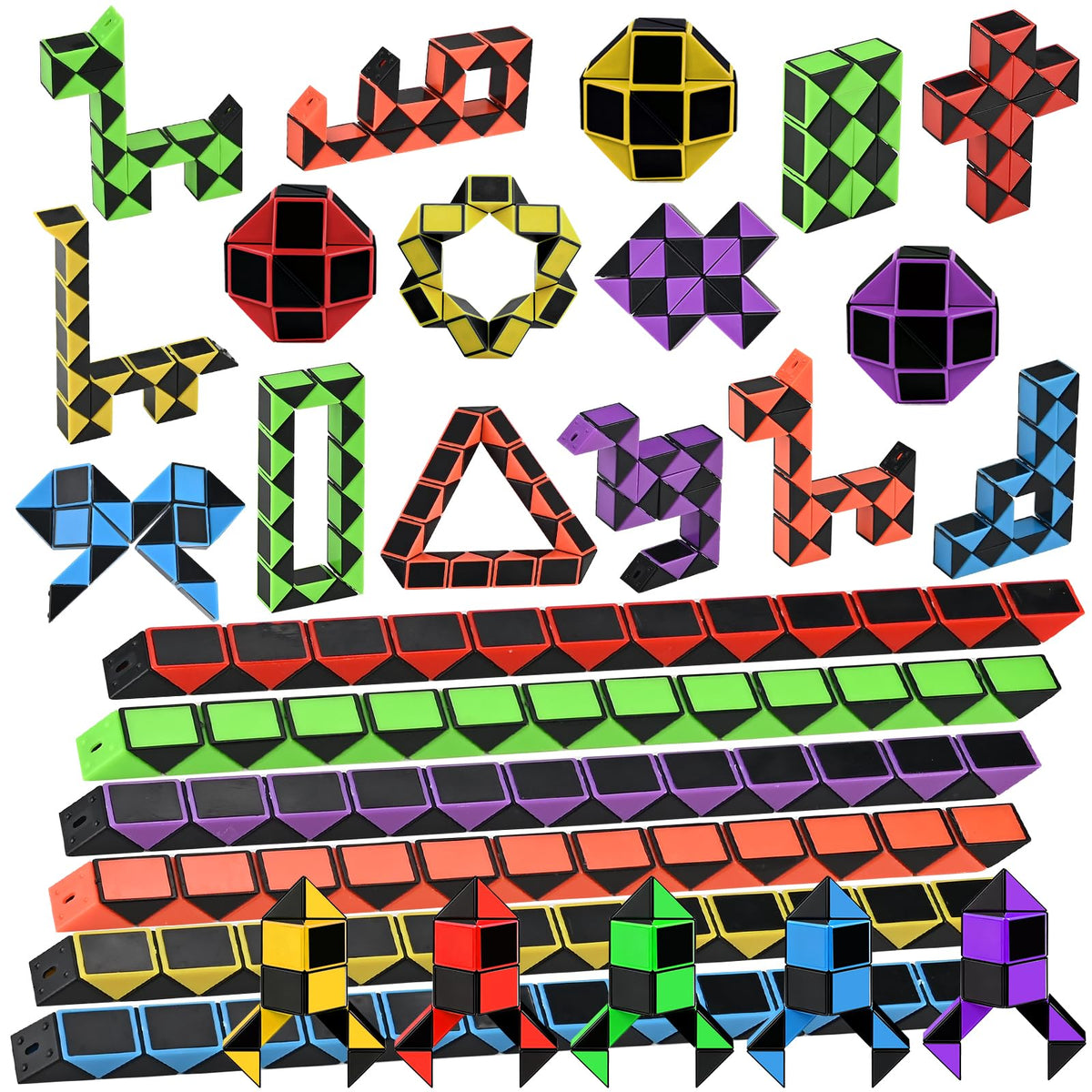 GOLDGE mini cube puzzle pack in bright colors, ideal for party favors
