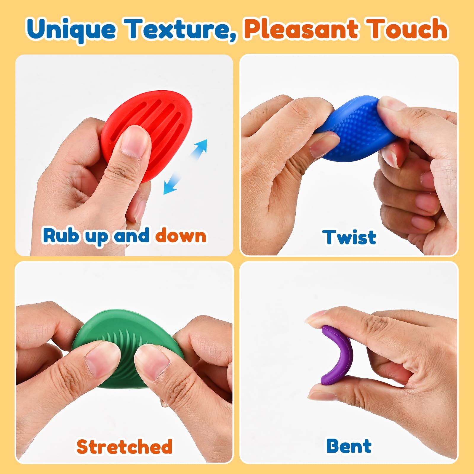 GOLDGE Sensory Stones offer rolling action for discreet stress relief.