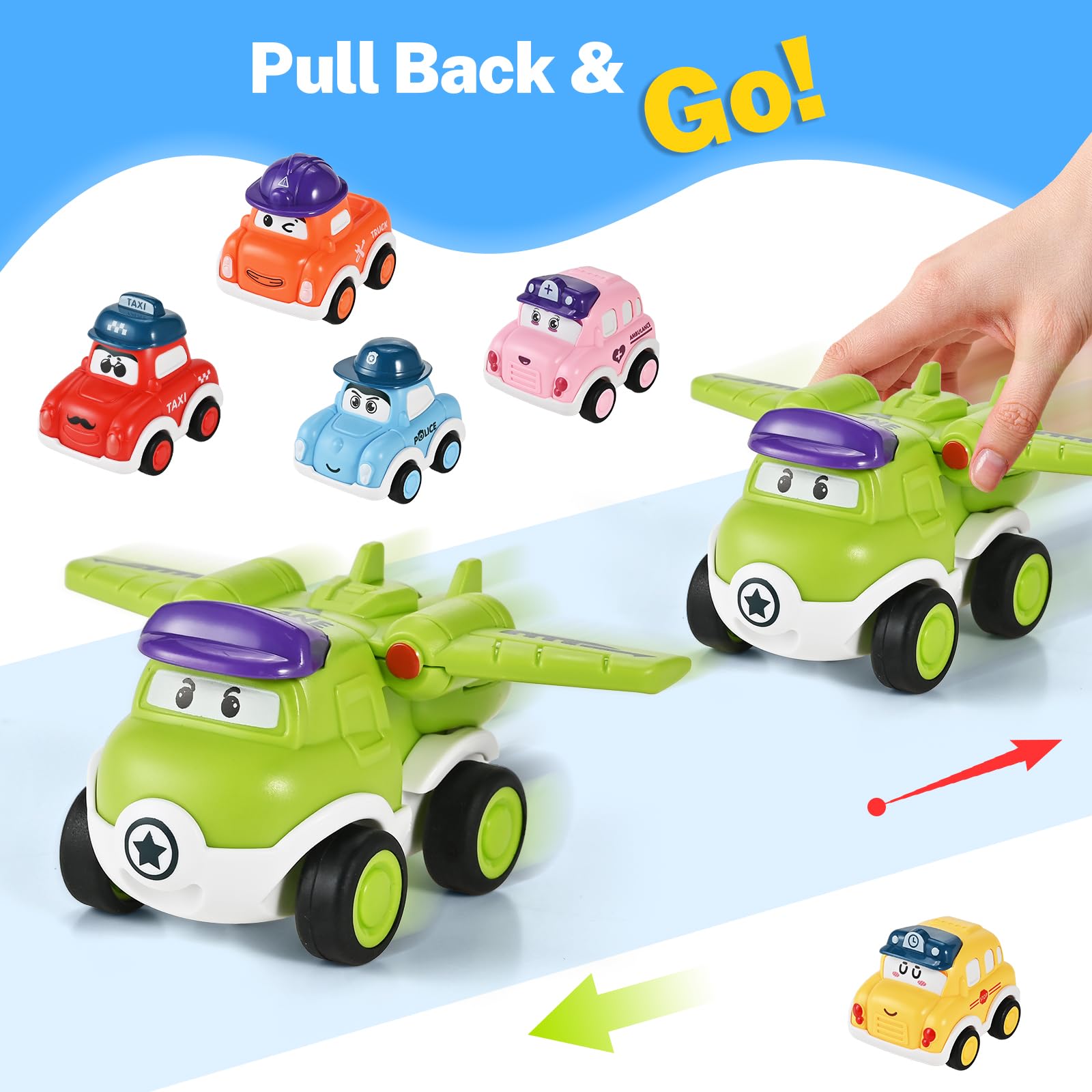 Goldge soft fabric mat and fishing rod provide cozy, safe playtime.