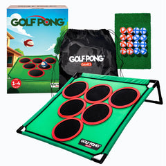Golf Pong chipping mat ready for indoor or outdoor play.