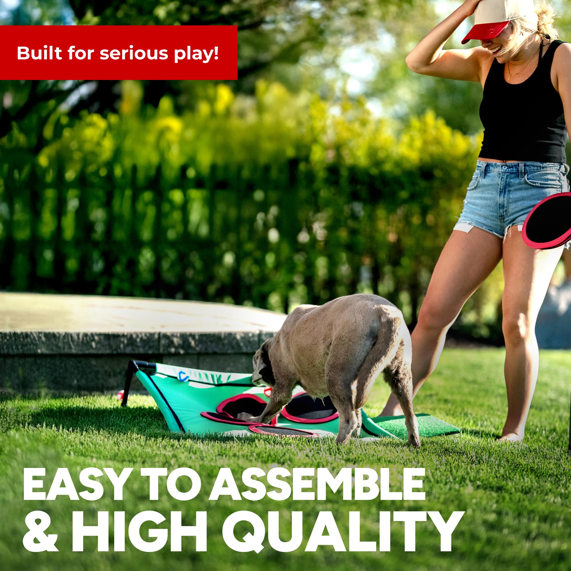 Golf Pong Versus 2 Pack carrying case keeps gear organized.