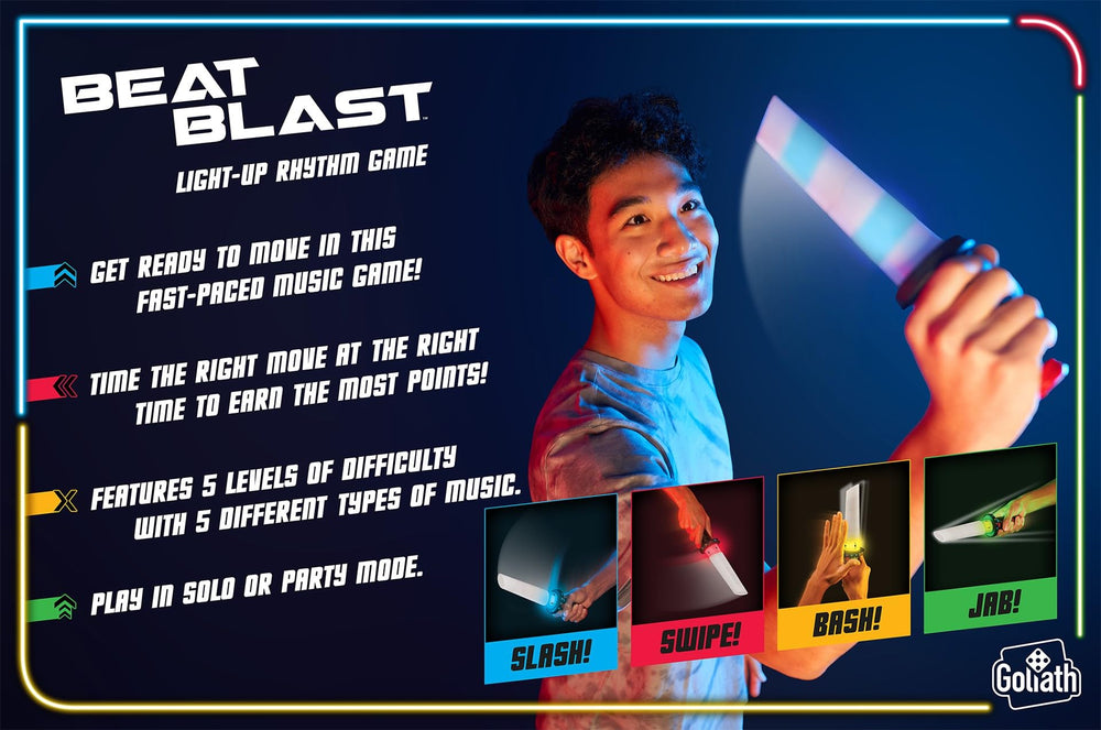 Goliath Beat Blast Game lights and sounds boost solo play immersion.