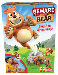 Goliath Beware of The Bear box front invites family game night.