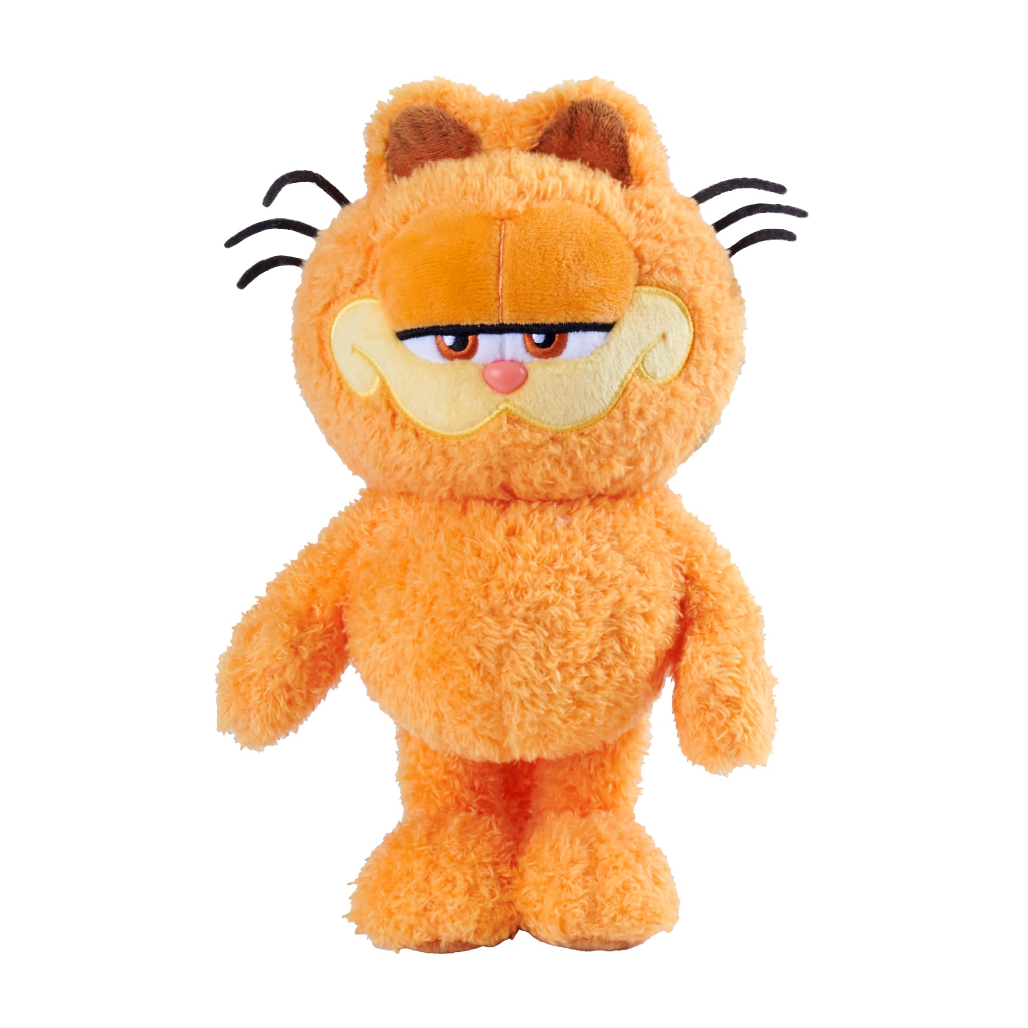 Goliath Garfield 8-inch plush close-up showcases iconic details for collectors.