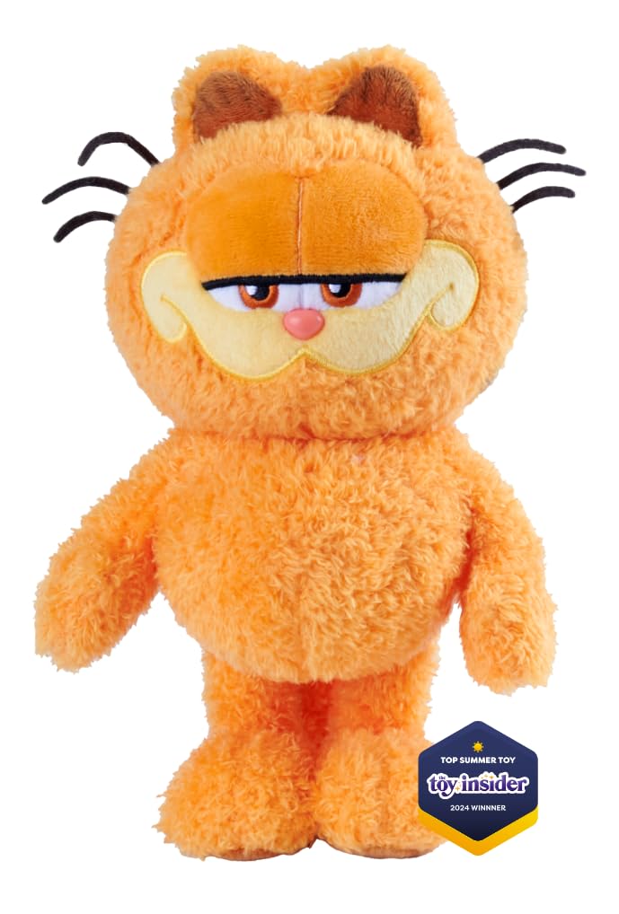 Goliath Garfield 8-inch plush soft fabric texture feels cozy to touch.