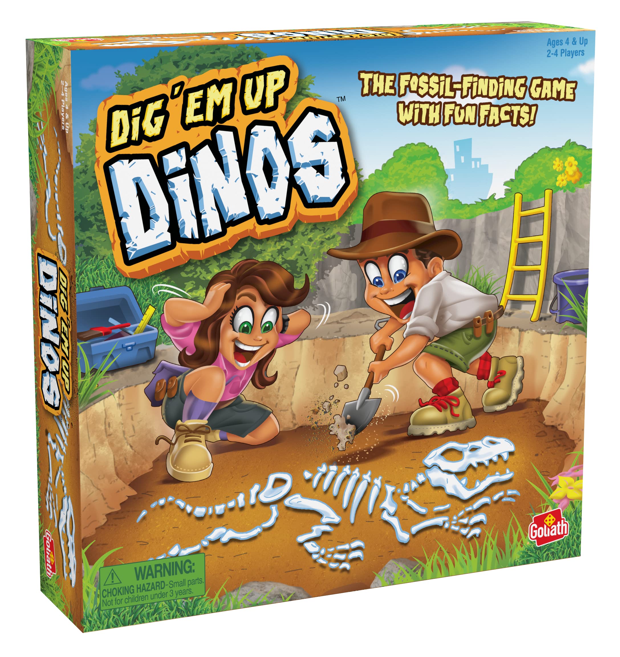 Goliath Dig 'Em Up Dinos safari truck movers add on-board action.