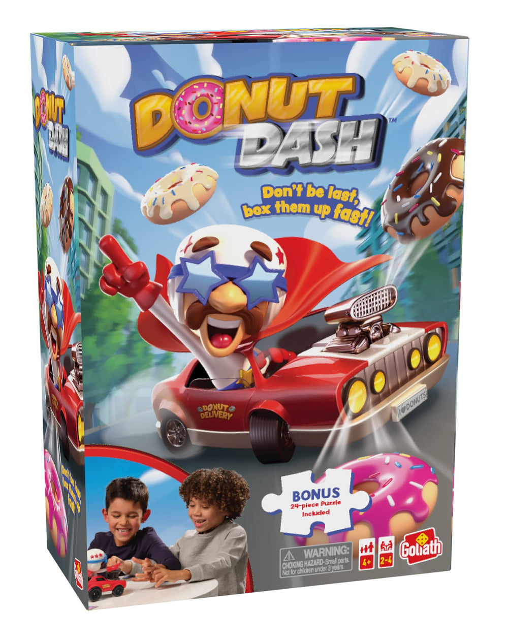 Goliath Donut Dash: Play-ready on tabletops or floors.