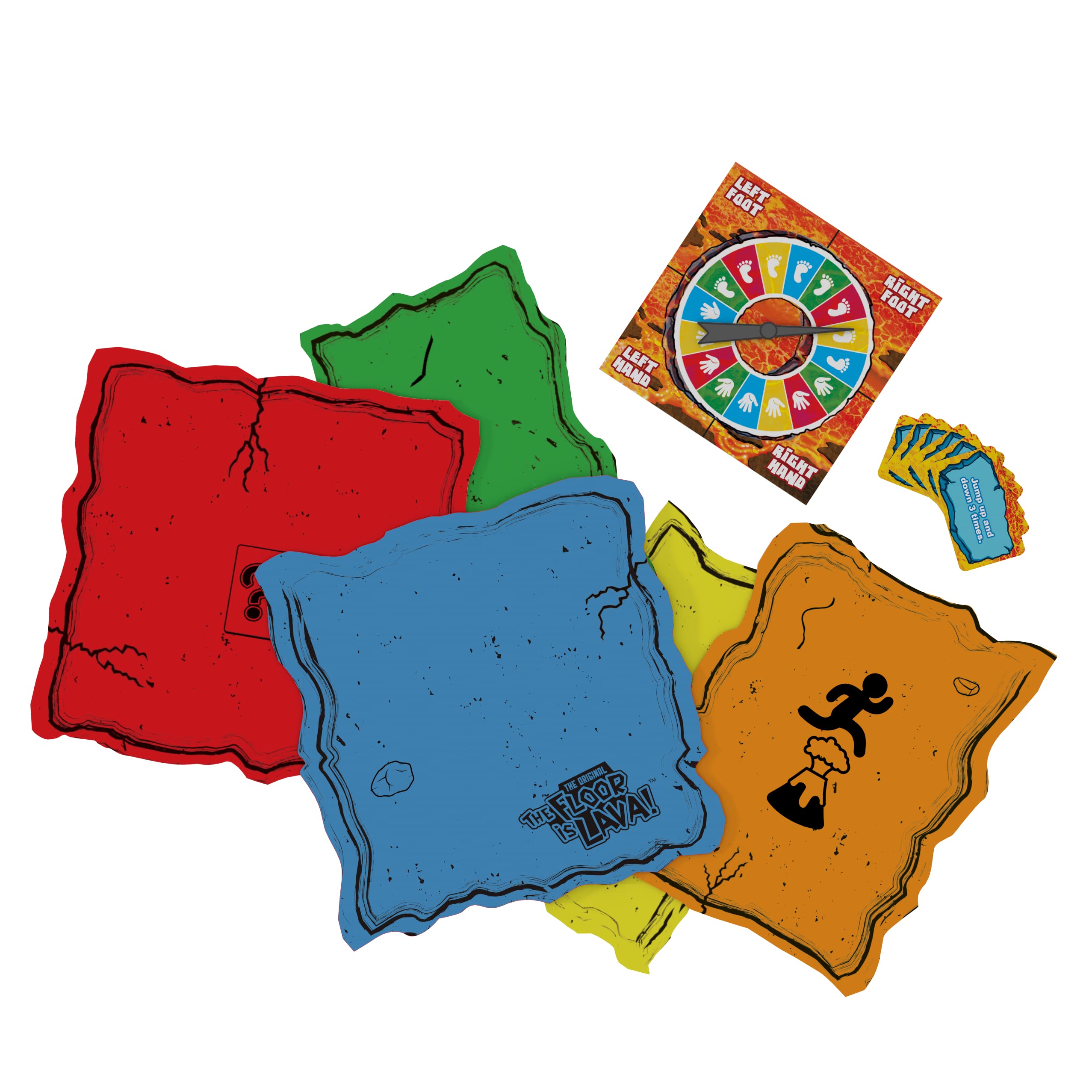 Goliath Floor is Lava Family Edition obstacles add variety for balance and challenge.